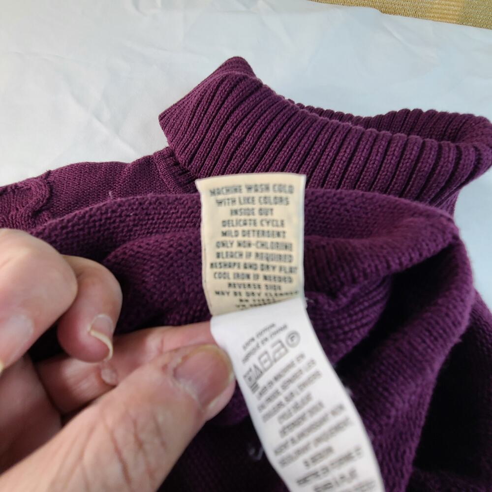 Patagonia At Sea Wrap Cardigan Purple Organic Cotton Blend Cozy Crossover Medium - Picture 4 of 13